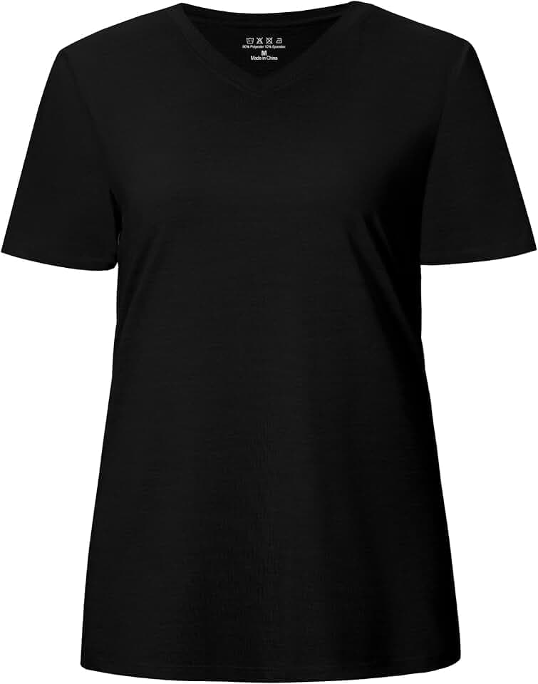 Runhit Sportshirt Damen Kurzarm UV Shirt UPF 50+ Sonnenschutz Funktionsshirt Atmungsaktiv Schnelltrocknend Laufshirt V-Ausschnitt für Yoga Fitness Sport Gym
