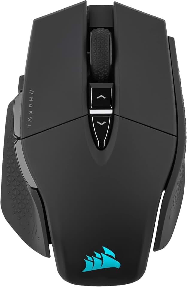 CORSAIR M65 RGB ULTRA WIRELESS Tunable FPS Gaming-Maus - 26.000 DPI - Sub-1ms Wireless - Gewichtssystem - Bis zu 120 Std. Akku - iCUE Kompatibel - PC, Mac, PS5, PS4, Xbox - Schwarz