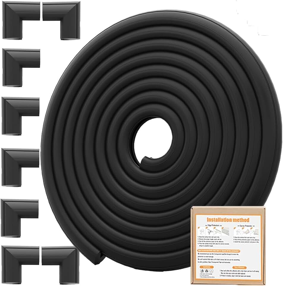 Kind Möbel Stoßfänger Baby Proofing (Große 4.4M Rand 8 Eckschutz), Schwerlast Soft NBR Kantenschutz Schaumstoff, Tischkantenschutz Ecken für Schublade (Vorgeklebt, Baby Kopfschutz)