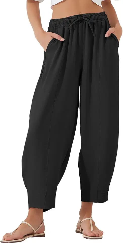 EVALESS Women's High Waisted Wide Leg Palazzo Trousers