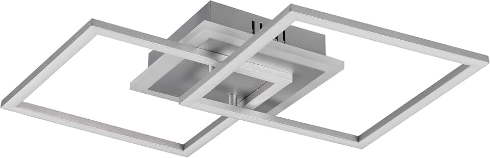 Reality Leuchten LED Deckenleuchte Venida R62793187, Metall titanfarbig, inkl. 25 Watt LED, Switch Dimmer