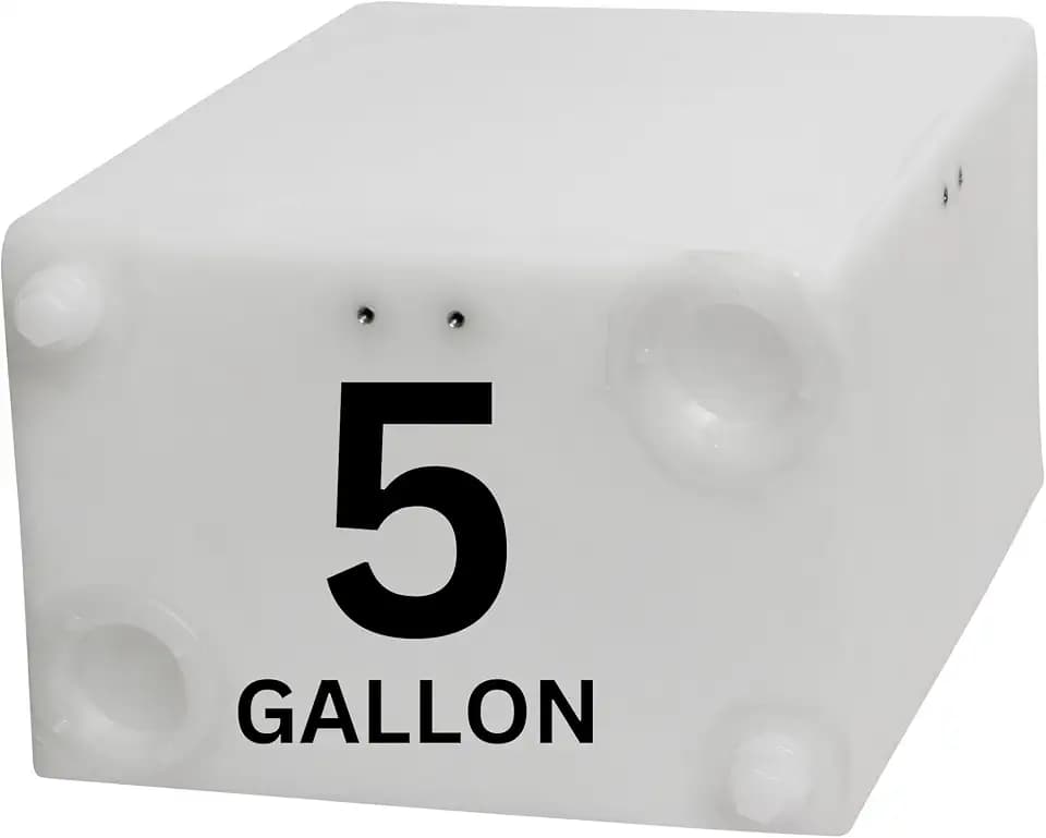5 Gallon RV Fresh Water Tank, Potable Water Storage Tank for Drinking, Cooking, Cleaning, Showering, for Campers, Trailers, Motorhomes, RVs, Cube Shape, 16" x 11.75" x 8" (WT-5687)