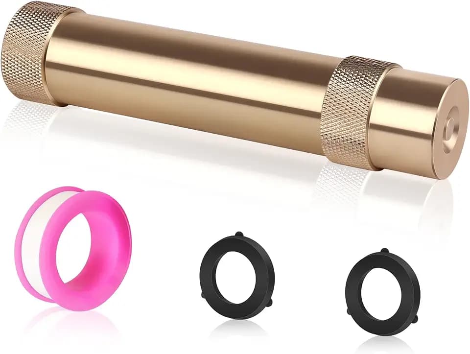 Boltigen Heavy Duty Brass Twist Hose Nozzle, Adjustable Garden Water Hose Nozzle, 3/4’’ GHT Water Spray for Garden, Lawn, Car Wash & Outdoor Cleaning