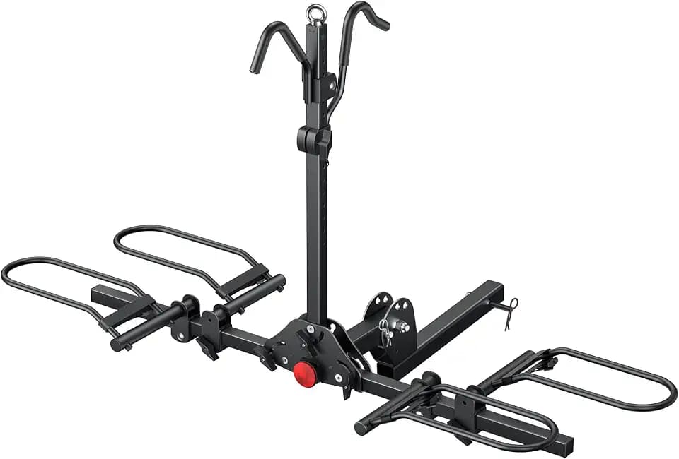 Young Bike Rack Hitch for Car - 200LB 2-Bike Rack Hitch Mount Platform Style Hitch Bike Rack，Smart Tilting & Easy Fold for Car SUV with 2 Inch Receiver，Bike Carrier Fits Up to 5-inch Fat Tire