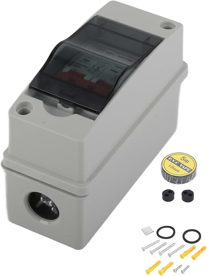Solar-DC-Trennschalter, DC500 V IP65 PV-Solar-Trennschalter, Photovoltaik-Stromkreis-Isolator, Miniatur-Wohnmobil-Unterbrecherkasten, Wasserdicht (20A)