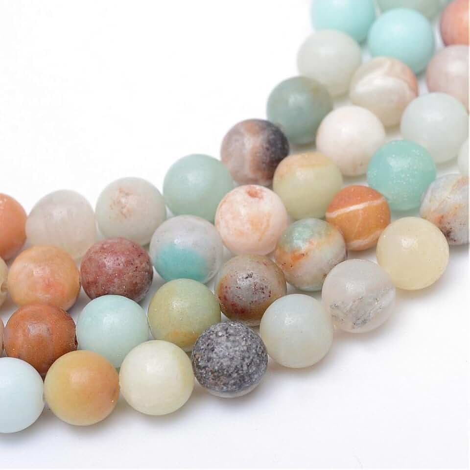 Perlin Amazonite Perlen, 4mm Kugel, 50 Stück Edelstein, Natursteine Halbedelstein Schmuckperlen