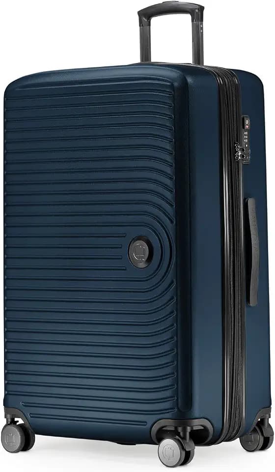 Hauptstadtkoffer Mitte Großer Koffer (77 cm) 112-130 L, Dunkelblau | ABS-Hartschale · TSA-Zahlenschloss · XL Erweiterung · 4 Rollen · Austauschbare Ersatzteile · Fernreisen · 2-3 Wochen