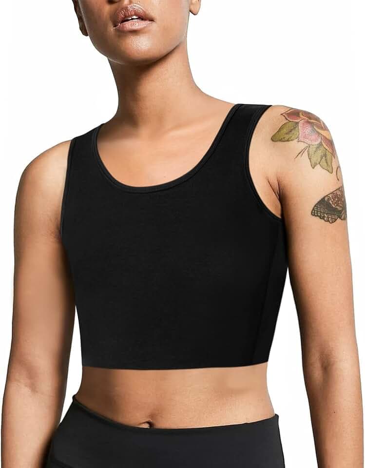 LEINIDINA Chest Binder Bra Transgender FTM LGBT Compression Bra Tank Tops