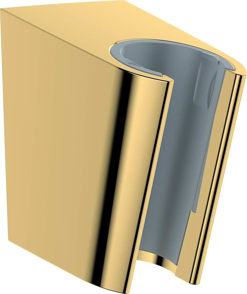 hansgrohe Duschkopfhalterung Porter S, Brausehalter, Polished Gold Optik, 1.00