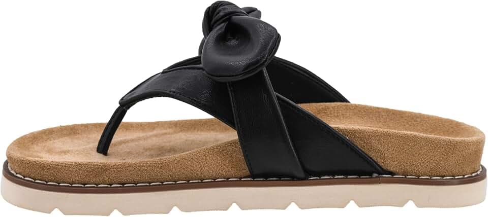 Corkys Footwear Women's Never Settle Thong Sandal - Featuring A Lightly Cushioned Insole with a Soft Lining For All Day Wear and a Thong Strap with a Dainty Bow