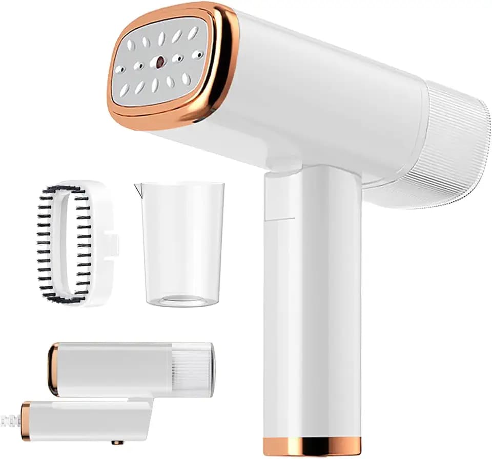 Dampfbügeleisen, 1000 W, mit 150 ml Wassertank, tragbarer Dampfbügeleisen, geeignet für alle Stoffe für Zuhause, Reisen, Zuhause und Büro, Weiß