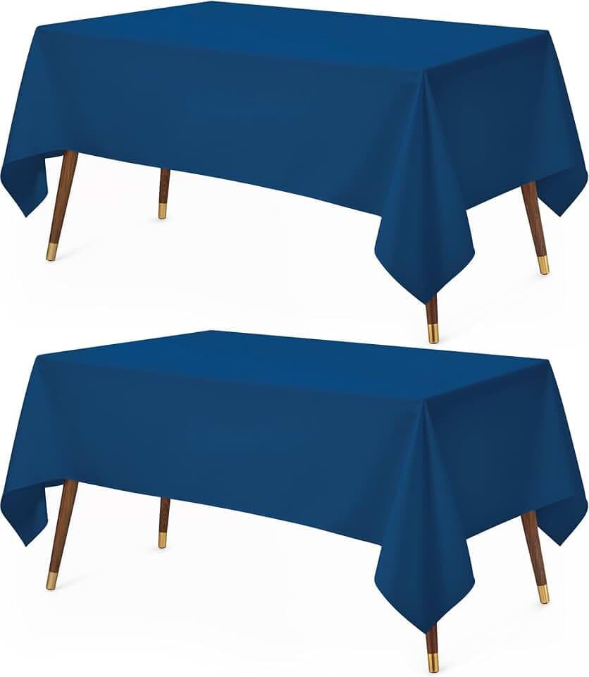 Utopia Kitchen Rectangle Table Cloth 2 Pack [60x102 Inches, Royal Blue]