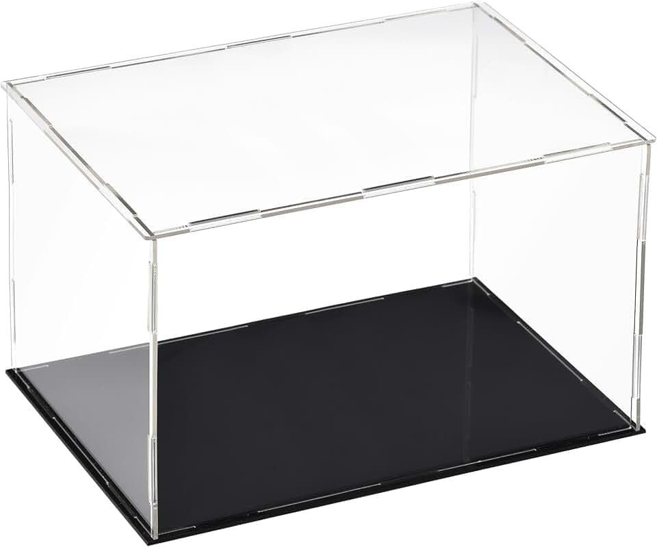 sourcing map Acryl-Vitrine, transparent, staubdicht, Schutz, Vitrine, Würfel, Sammlerstücke, 25 x 15 x 15 cm