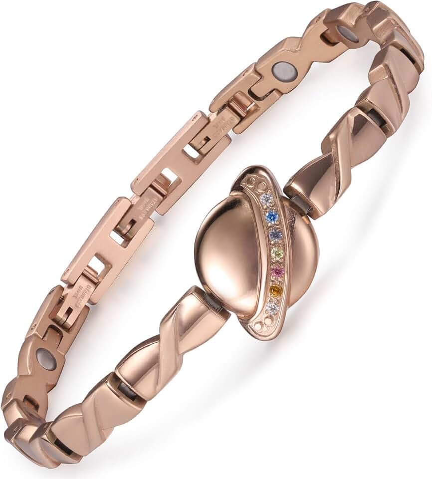 RainSo Edelstahl-Magnetarmband, Planeten-Design, superstark, magnetisch, verstellbar, Damen-Armband, Geburtstagsgeschenk [Werkzeug zur Größenbestimmung im Lieferumfang enthalten]