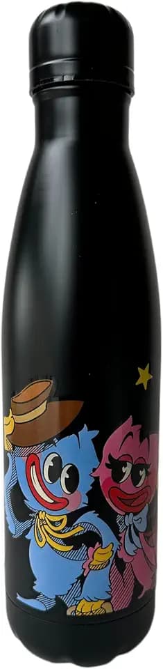 Trinkflasche aus Edelstahl, doppelwandig, wiederverwendbar, Poppy Playtime – hält warm und kalt 12 Stunden – für Sport, Reisen, Alltag, 500 ml – BPA Free – offizielles Lizenzprodukt