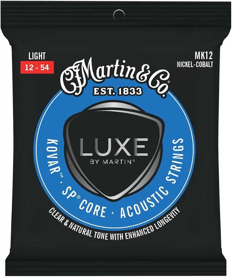 LUXE BY MARTIN® Kovar™ SP® Core Guitar Strings – Light Gauge | Nickel-Cobalt Alloy Wrap with SP Core | Lower Tension, Balanced Tone, and Long-Lasting Performance