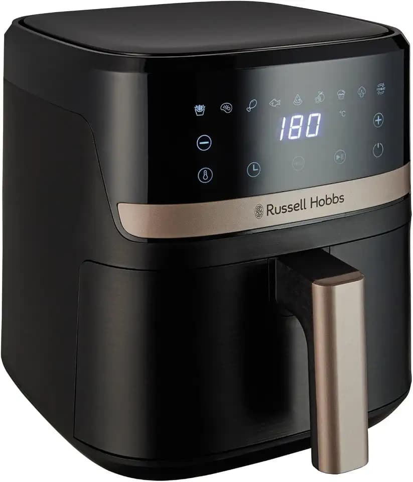 Russell Hobbs Satisfry 27610-56 Luftfritteuse, 4,3 l, 9 Programme, 200 ℃, Rapid Air, Touchscreen, automatische Abschaltung, Keep Warm, Kochen ohne Öl, spülmaschinenfest, 1300 W