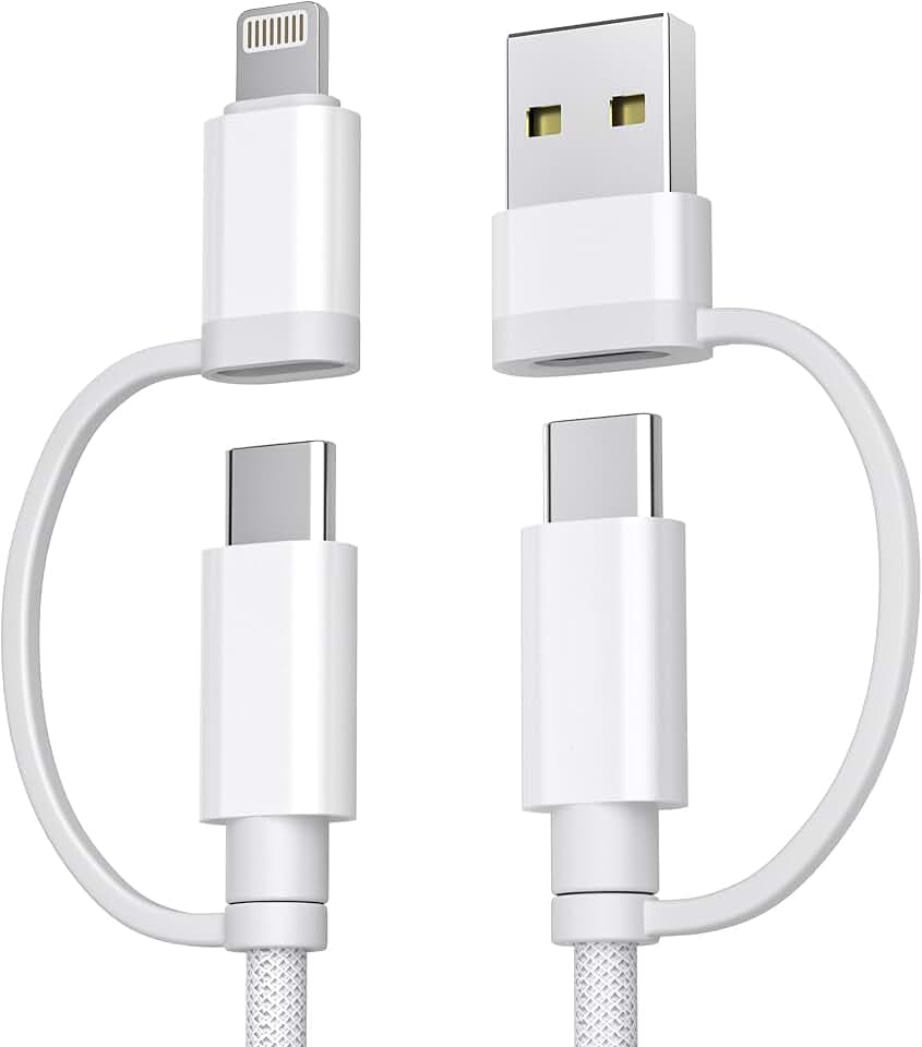 Basesailor for iPhone 18 Pro Max Charging Cable,4 in 1 USB C Cable 3.3ft