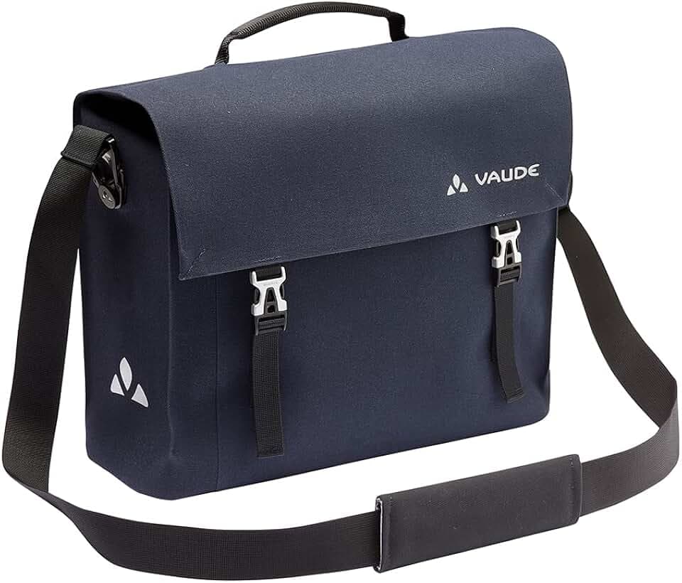VAUDE Fahrrad Hinterradtasche Bayreuth IV M, 12 Liter, Office- Tasche mit Schultertragegurt, wasserdicht verschweißt, Made in Germany, eclipse, Einheitsgröße