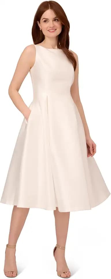 Adrianna Papell Sleeveless Tea Length Dress, Desert Flower