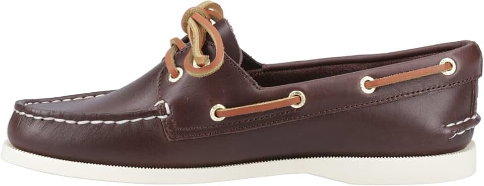 Sperry Men's Authentic Original 2-Eye Leather Boat Shoe, Dark Brown, 13 W