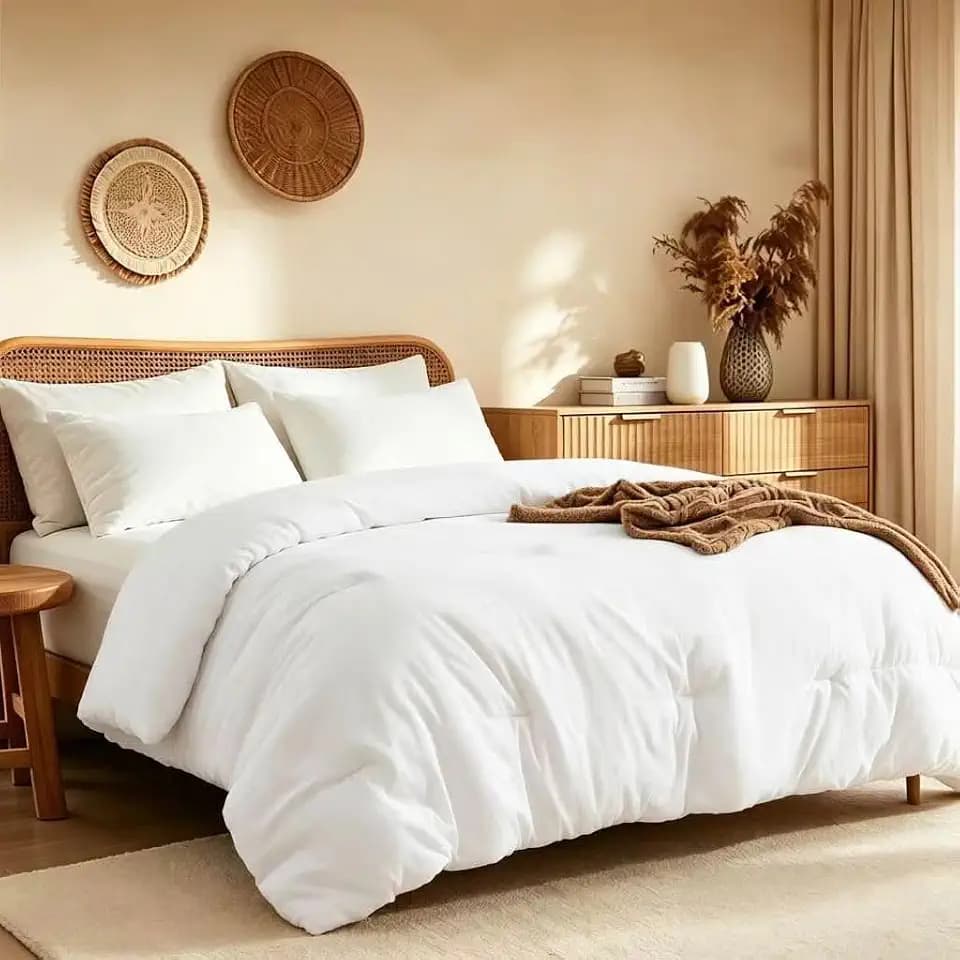 Queen Comforter Set Prewashed Lightweight Quilted Bedding for All Season