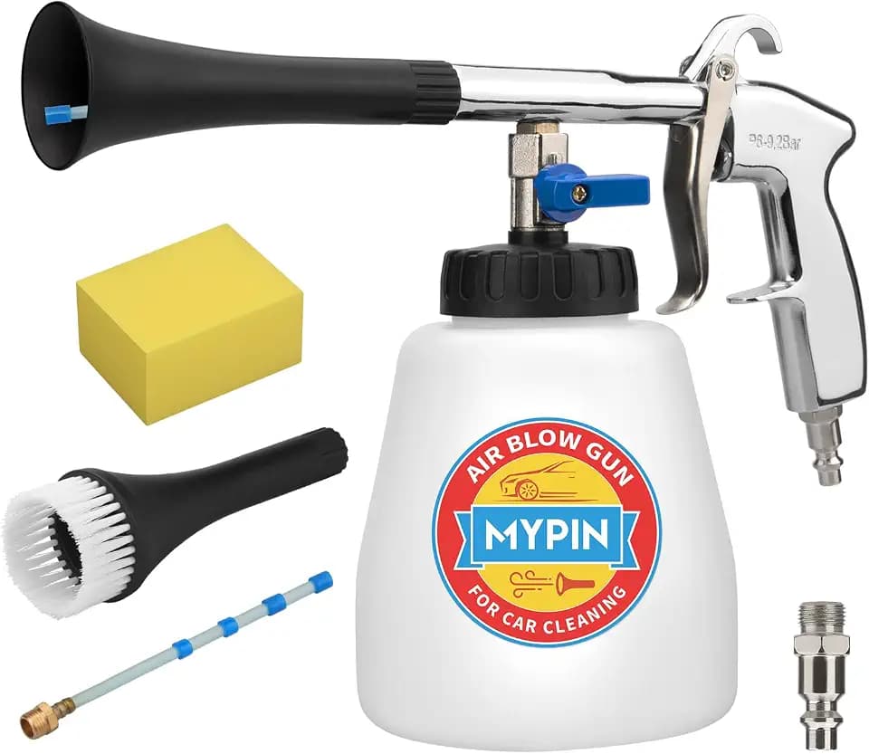 Aluminium Car Cleaning Gun Set with Tapered Nozzle, Car Air Blow Clean Gun