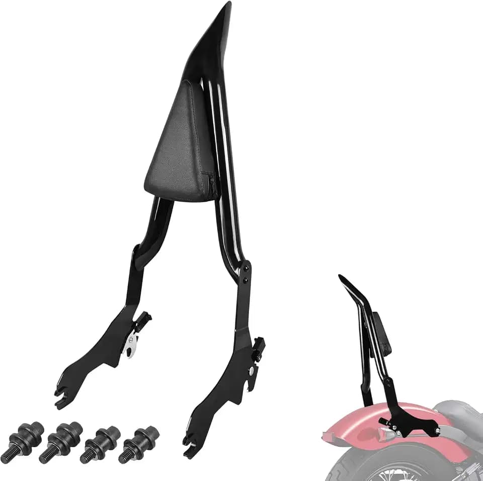 Rear Passenger Backrest Sissy Bar Compatible With Harley Softail 2018-2025