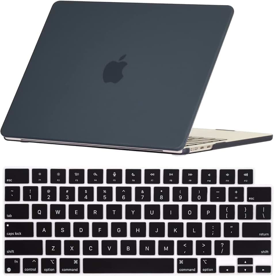 Se7enline for MacBook Air 13 inch Case 2026-2022 M5 M4 M3 M2,Matte Black