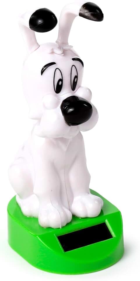 Puckator Solar Pal Idefix Figur Tänzerin, solarbetrieben, Asterix und Obelix, für Armaturenbrett, Auto, Schreibtisch oder Fensterbank, Geschenkidee
