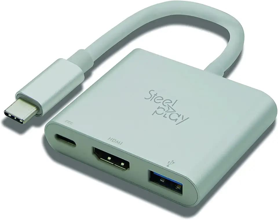 Steelplay - HDMI Adapter für Nintendo Switch, USB C zu HDMI Konverter mit USB 3.0 Port und Typ C PD Port Kompatibel mit Nintendo Switch Konsole