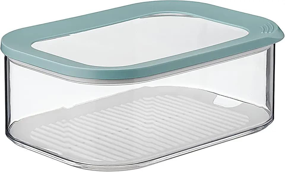 Mepal - Käsedose für den Kühlschrank Modula - Aufbewahrungsbox mit Deckel - Käsestücke und -scheiben - Luftdichter Käsebehälter - Aufbewahrung & Kühlschrankorganizer - 2000 ml - Nordic Green