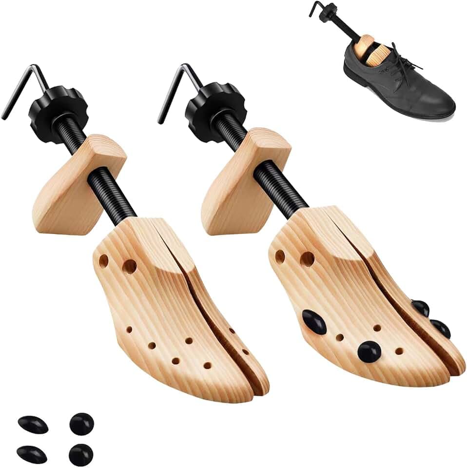 Shoe Stretcher,Adjustable in Length and Width,Wood Shoe Shaper for Men’s Size 8 to 12 Women's Size 8-13