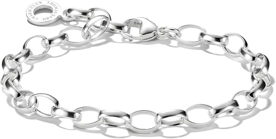 THOMAS SABO Damen Charm-Armband Classic Charm Club 925 Sterling Silber X0031-001-12