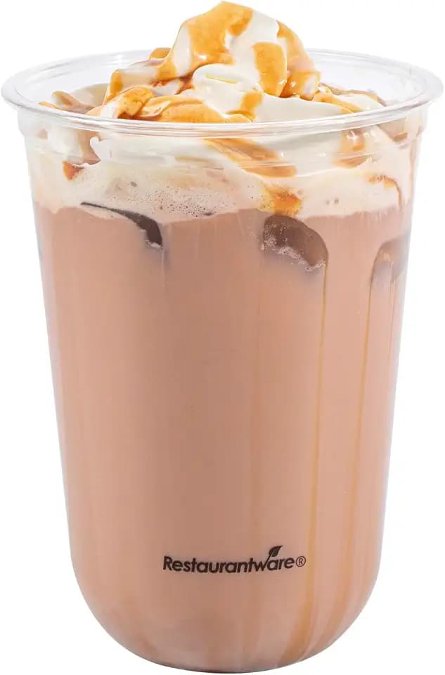 Restaurantware 16 oz Clear Plastic U Shape Pet Drinking Cup, 1000 Pack