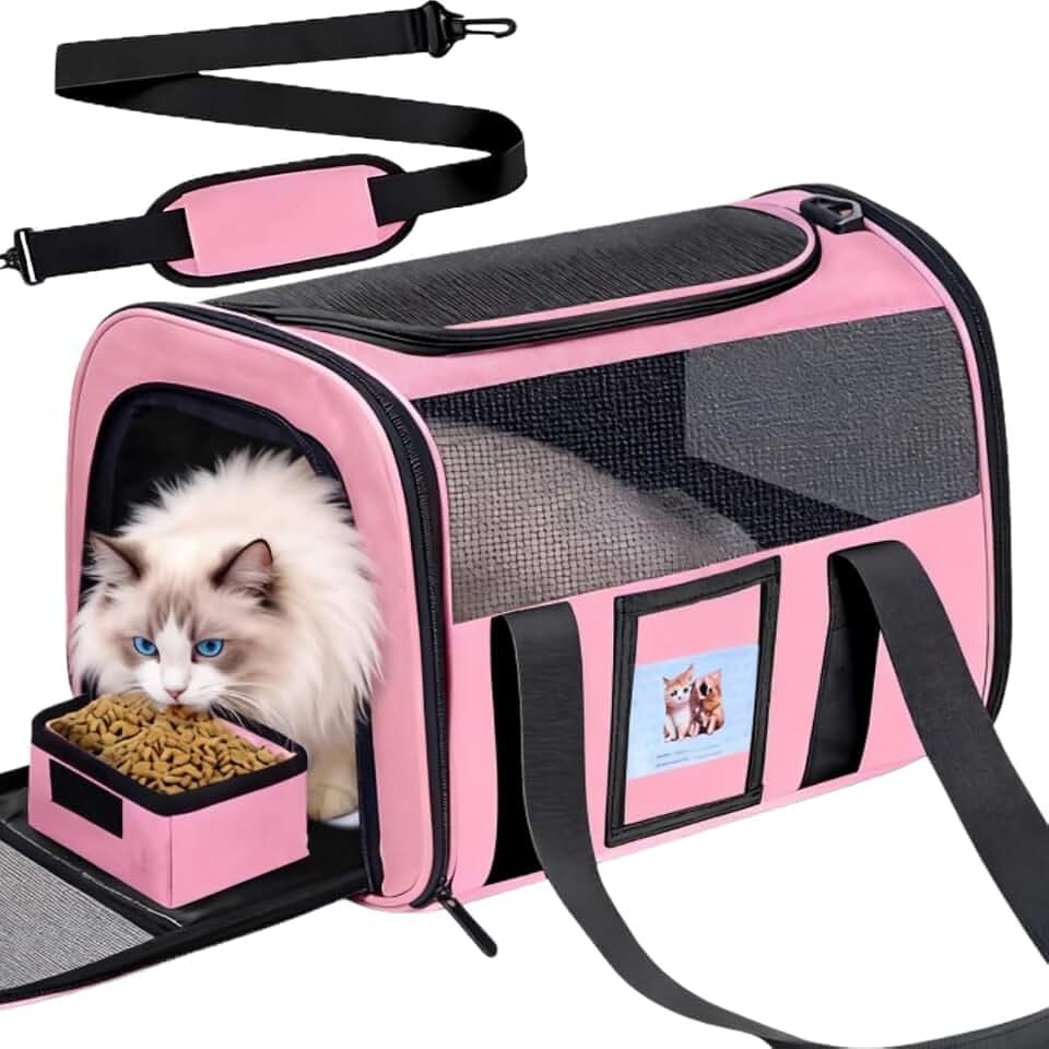 Cat Carriers Soft-Sided Cat Carrier Soft(Up to 16 Lbs),Breathable Pet Bag