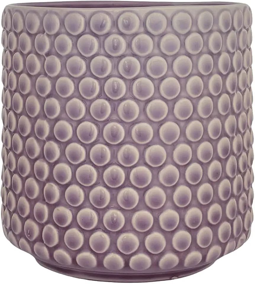 Nordring Retro Übertopf Vintage Pflanztopf für Zimmerplanzen Blumentopf Dotty L (15,5 cm ø), mauve, Keramik