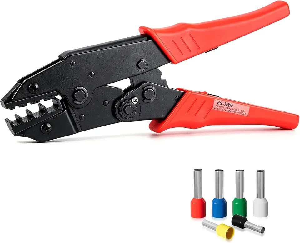 AderendhüLsen Crimpzange, 10-35mm² (8-2awg) Ratschen Crimpzange AderendhüLsenzange Krimpzange Presszange, Kabelschuhzange Krimperzange FüR RohrföRmige AderendhüLsen
