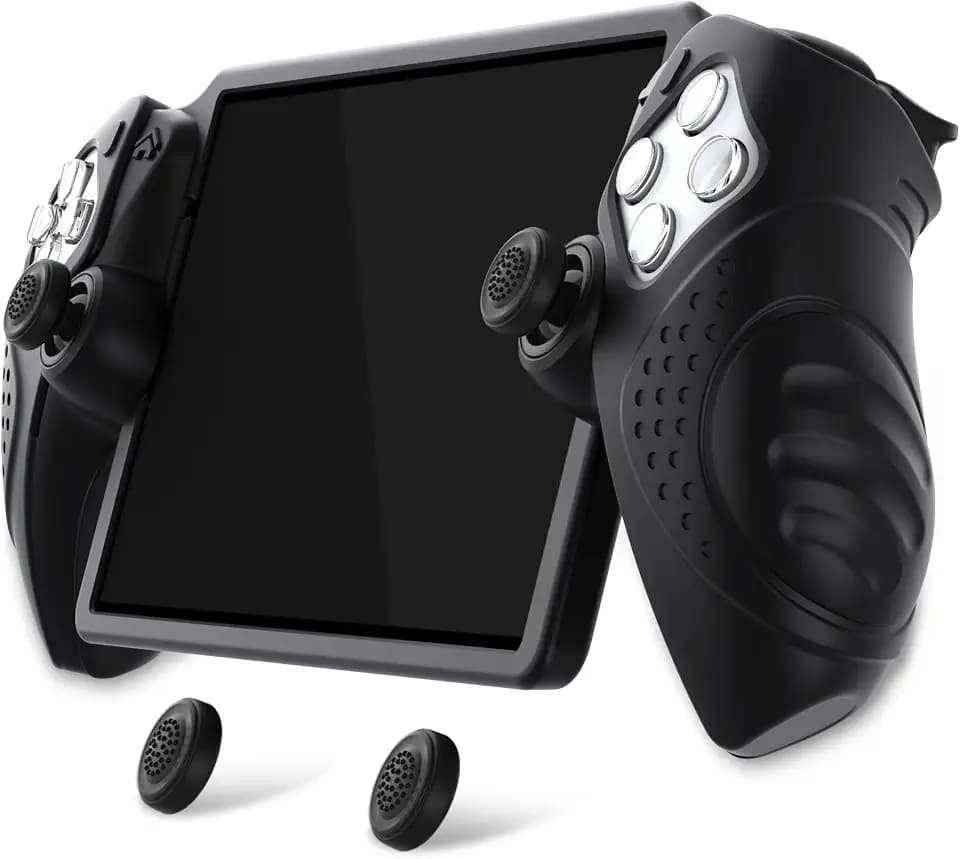 PlayVital Design for PS Portal Cover, Guardian Edition Silicone Protective Case for PS Portal Remote Player with Thumb Grips - Shockproof, Anti-Slip Grip Accessories - Black