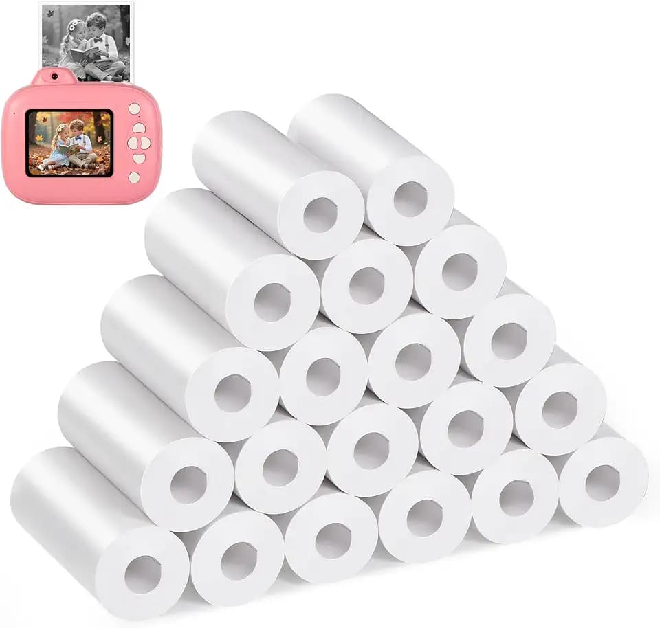 Diboniur 20 Rollen Weißes Thermopapier für Kinder Sofortbildkamera