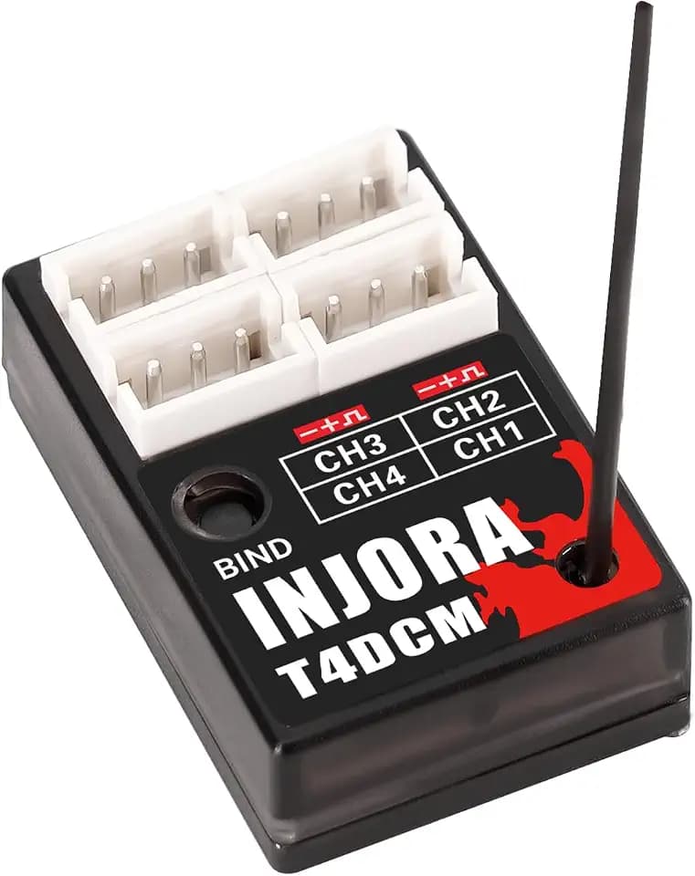 INJORA 4CH T4DCM Compact Receiver for INJORA Transmitter T6DC T6DCG T6M