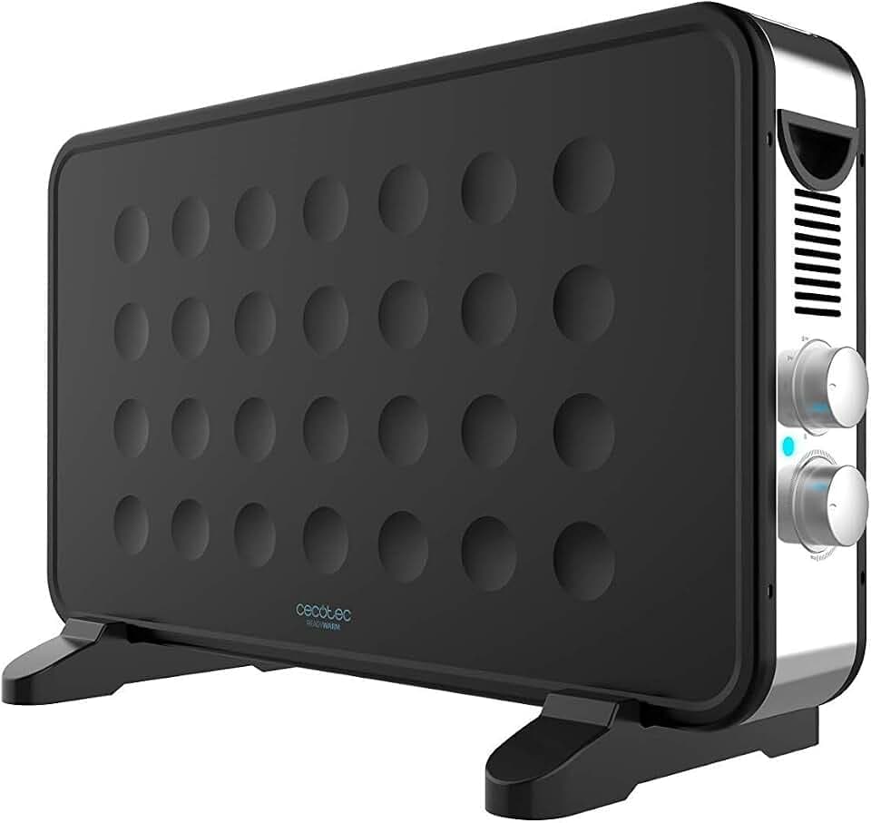 Cecotec Heizkonvektor ReadyWarm 6550 Turbo Convection Design. 2000 W, Leistungsfähig, Verstellbarer Temperaturregler, 4 Modi, Turboventilator, Ständer, Überhitzungsschutz, Geräuscharm, 20 m2