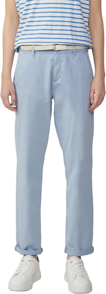 s.Oliver Chino mit geflochtenem Gürtel und Garment Dye