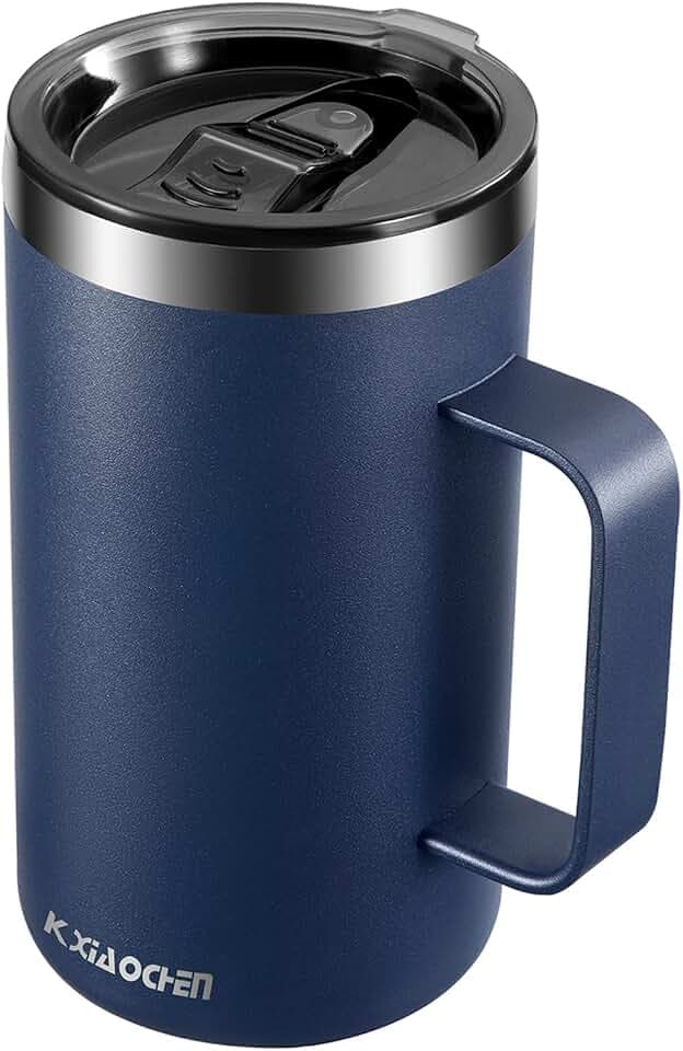 KXIAOCHEN 20 oz Insulated Coffee Mug, Coffee Cup with Lid and Wide Handle
