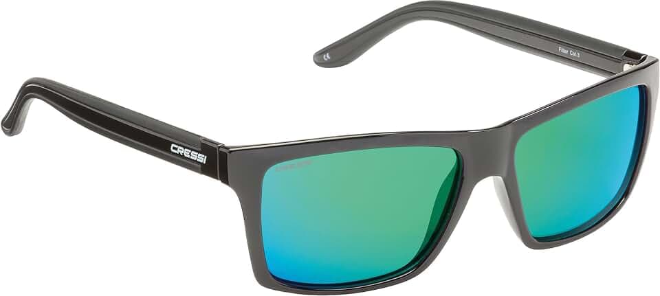 CRESSI Unisex Rio Sunglasses Premium Sport Sonnenbrille Polarisierte Linse Premium Sport Sonnenbrille Polarisierte Linse 100% UV-Schutz (1er Pack)