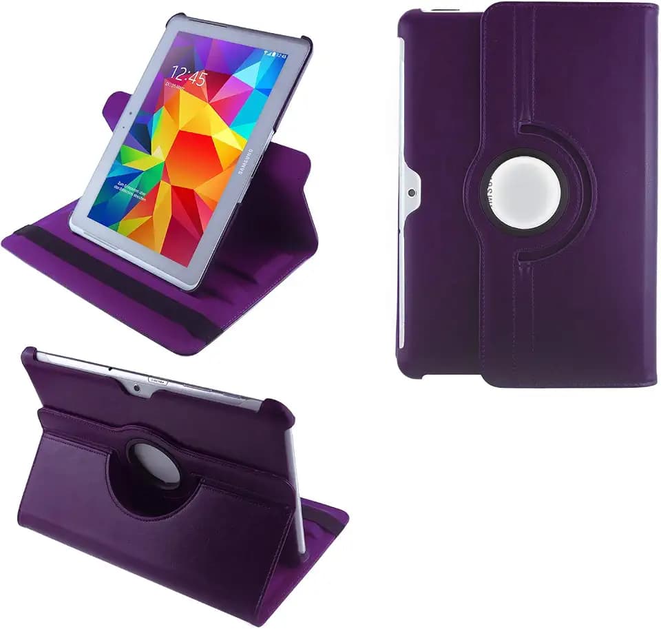 COOVY® 2.0 Cover für Samsung Galaxy TAB 10.1 N GT-P7500 GT-P7501 GT-P7510 GT-P7511, TAB 2 10.1 P5100 P5110 Rotation 360° Smart Hülle Tasche Etui Case Schutz Ständer | lila