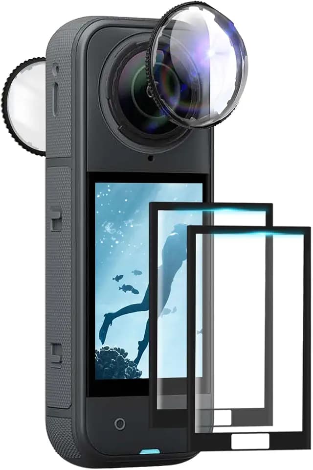 JZW-Shop Premium Lens Guard with 2 Screen Protector for Insta360 X5, 10H