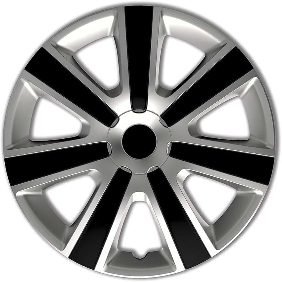 AutoStyle 4er Set Radzierblenden VR 16-Zoll Silber/Schwarz