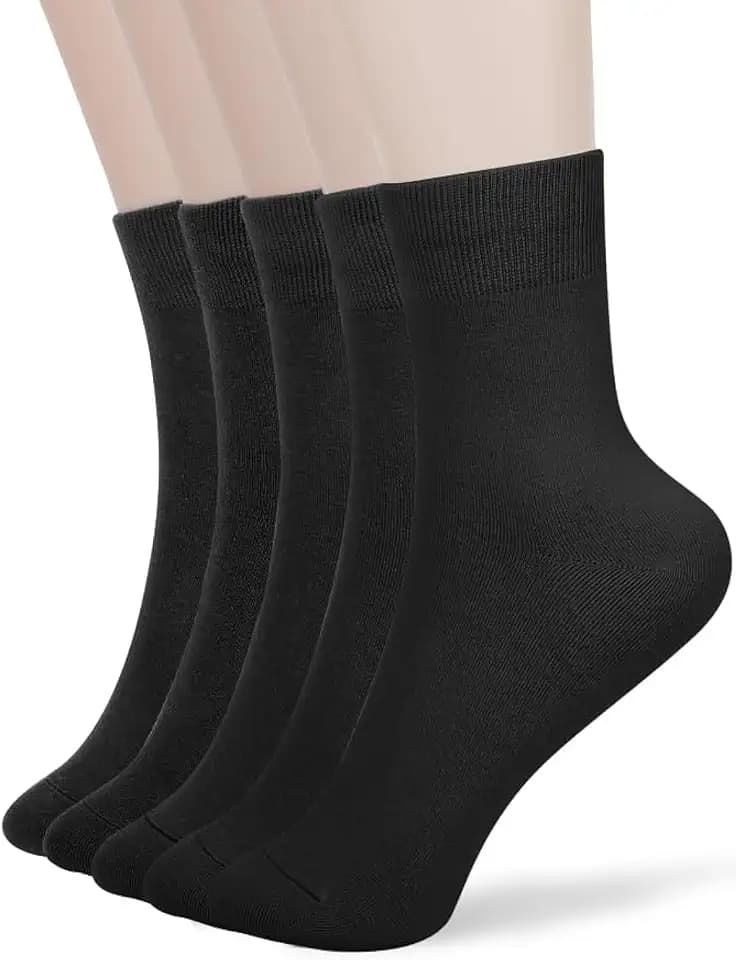 FGZ Women Thin Cotton Socks Soft Cozy Socks Cute Ankle Crew Socks 5 Pairs