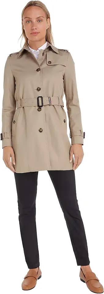 Tommy Hilfiger Damen Jacke Heritage Single Breasted Trench Übergangsjacke